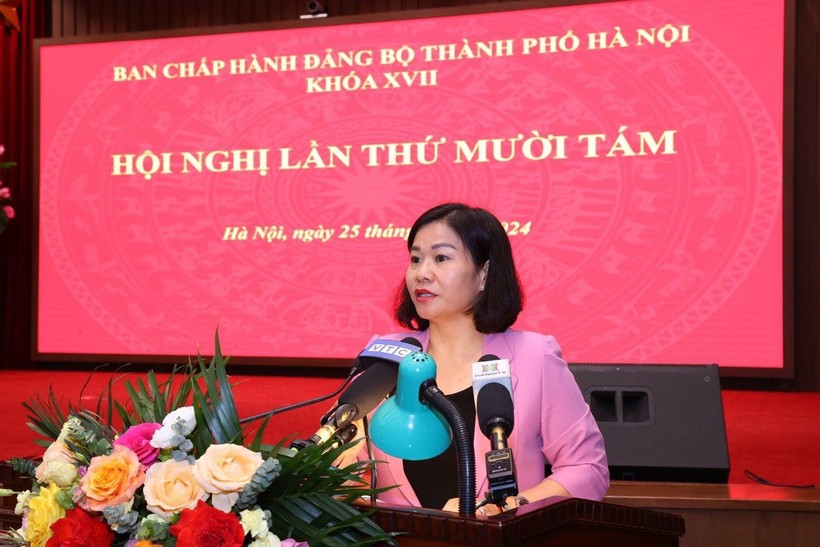 Bà Nguyễn Thị Tuyến - Phó Bí thư Thường trực Thành ủy Hà Nội. Ảnh: Viết Thành nguyen-thi-tuyen-788.jpg