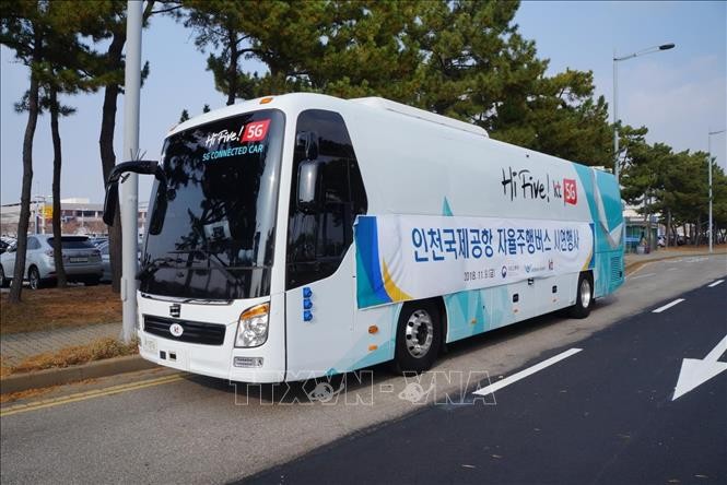 Xe buýt tự lái tại Seoul, Hàn Quốc. Ảnh minh họa: YONHAP/TTXVN