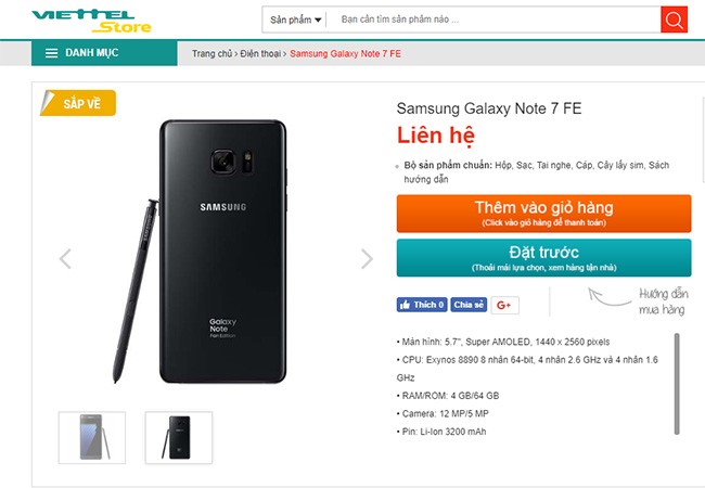 "Note 7 tân trang" chính hãng sẽ lên kệ tại Việt Nam vào cuối tháng 10? ảnh 1