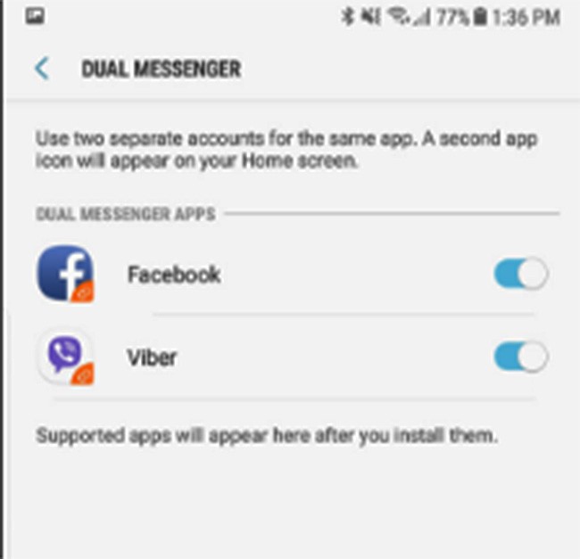 Với Note 8, bạn có thể sử dụng cùng lúc 2 nick Facebook, Viber hay Skype ảnh 5 Với Note 8, bạn có thể sử dụng cùng lúc 2 nick Facebook, Viber hay Skype ảnh 5