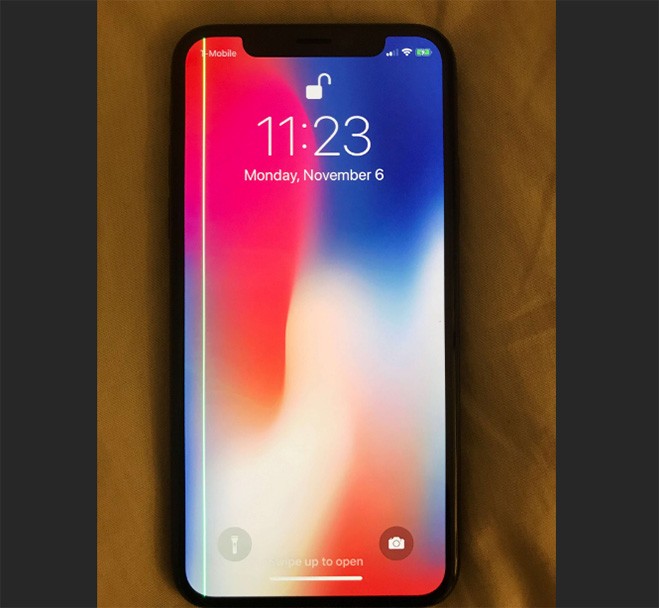 iPhone X dính lỗi sọc màn giống Galaxy S7 edge ảnh 1 iPhone X dính lỗi sọc màn giống Galaxy S7 edge ảnh 1