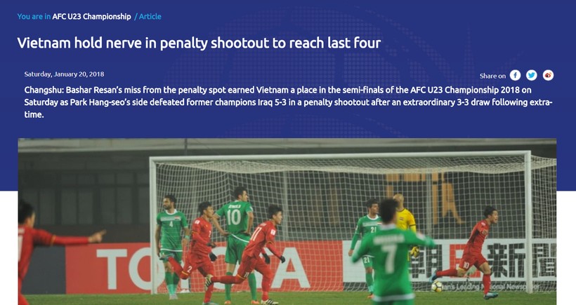 Truyền thông và người hâm mộ châu Á bình luận gì về chiến thắng của U23 Việt Nam ảnh 1