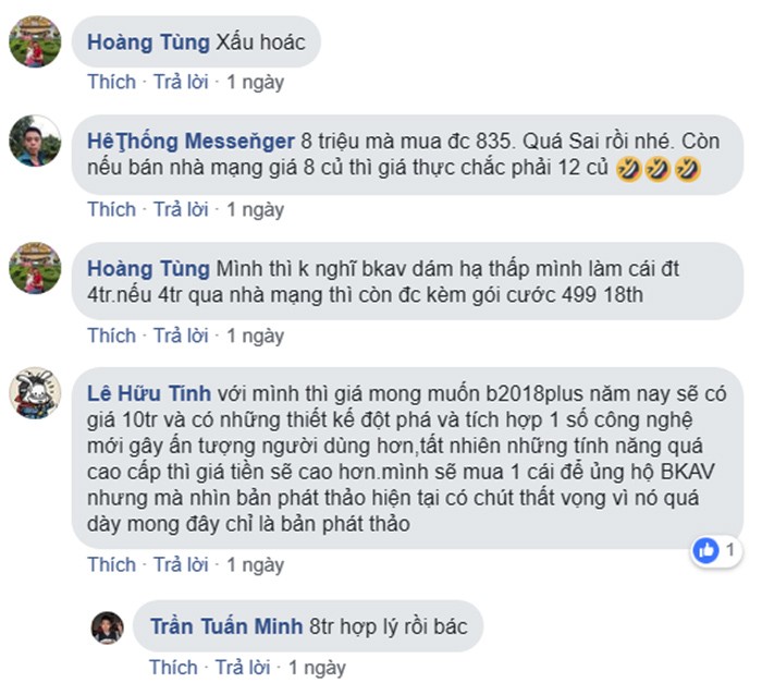 Các thành viên diễn đàn Bphone bàn luận về thông tin rò rỉ