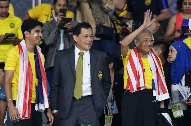 Thủ tướng Malaysia, Mahathir Bin Mohamad đã tới dự khán trận đấu