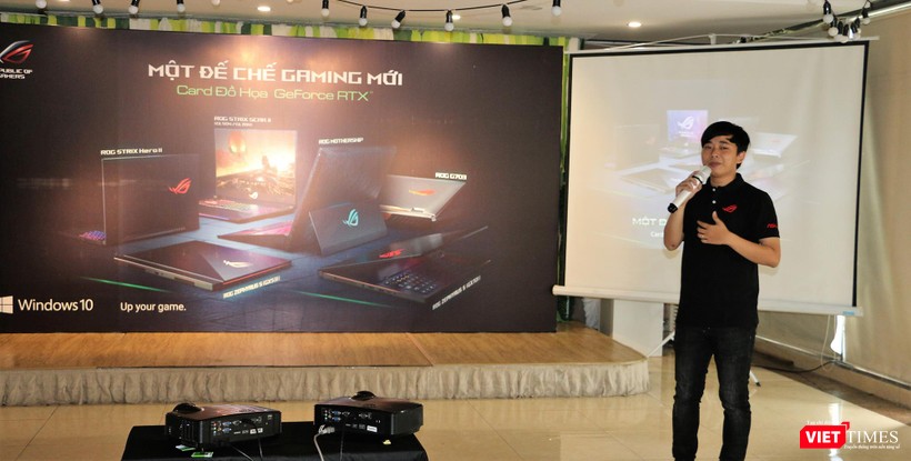 Anh Phạm Văn Luận, Giám đốc Kỹ thuật ASUS ROG Việt Nam giới thiệu các mẫu laptop dành cho game thủ