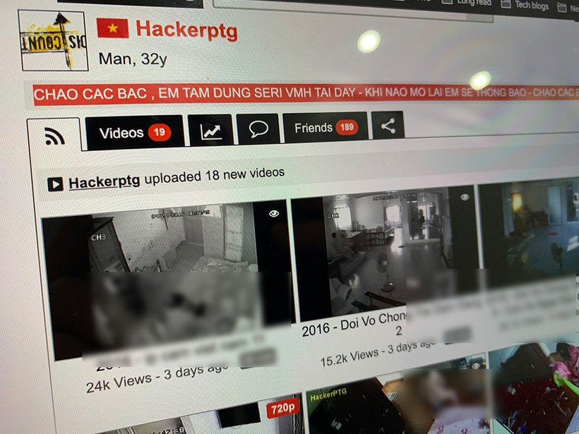 Hình ảnh phòng the được ghi lại từ camera giám sát và chia sẻ trên trang web đen của hacker PTG