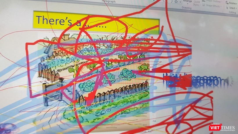 Màn hình bị kẻ xấu vẽ bậy