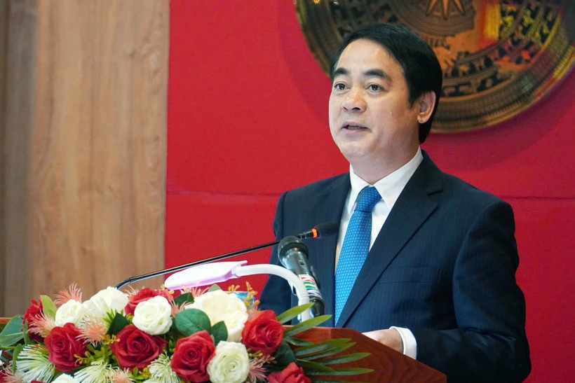 Ông Nghiêm Xuân Thành tại lễ nhận chức Bí thư Tỉnh ủy Khánh Hòa. Ảnh: Thảo Ngọc ongnghiemxuanthanh-bithutinhuykhanhhoa-1-66786.jpg