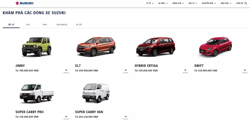 Ciaz không còn xuất hiện trên danh mục sản phẩm của Suzuki Việt Nam. (Ảnh chụp màn hình website hãng) ciaz-1cd2.jpg