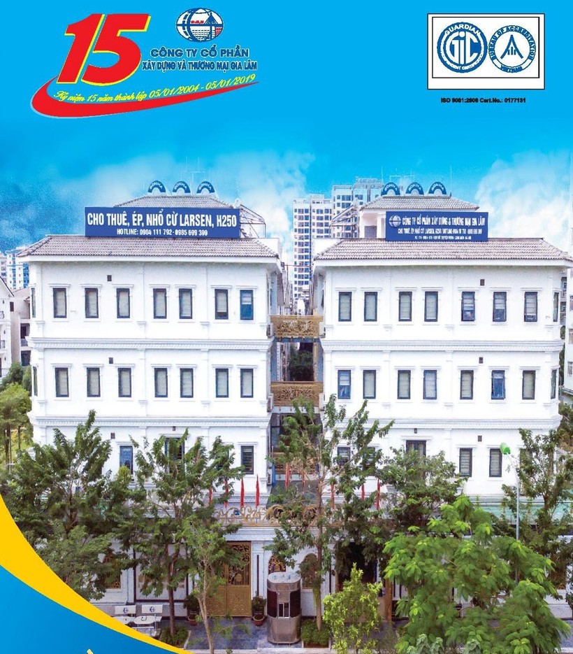 Hình ảnh cắt từ bản giới thiệu hồ sơ năng lực của Công ty CP Xây dựng và Thương mại Gia Lâm.