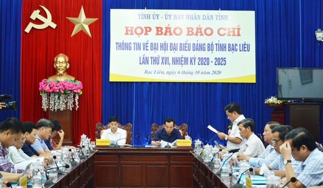 Họp báo về Đại hội đại biểu đảng bộ tỉnh Bạc Liêu lần thứ XVI (nhiệm kỳ 2020 - 2025)