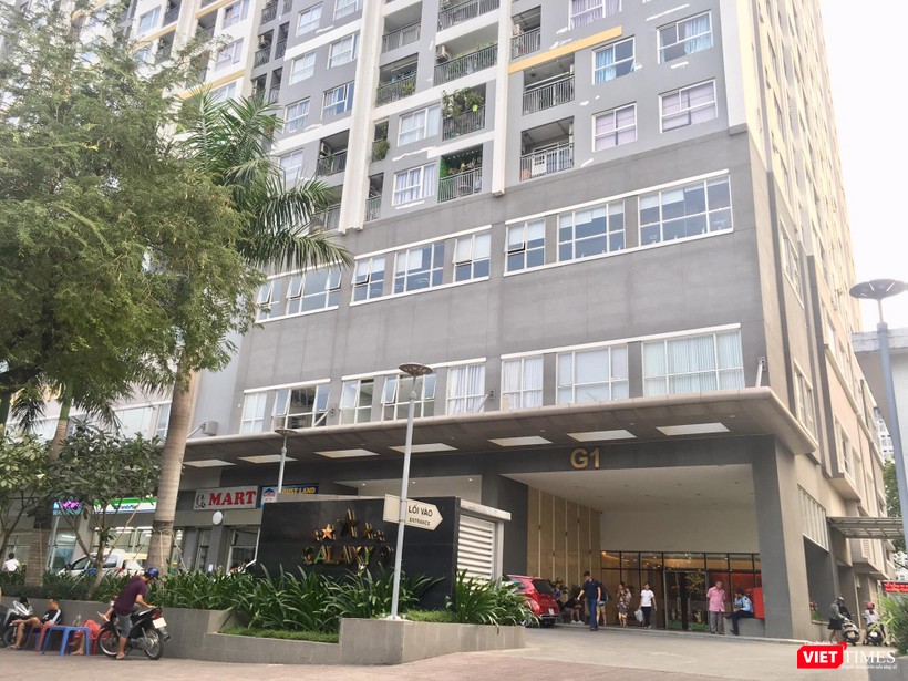 Chung cư Galaxy 9 (số 9 Nguyễn Khoái, phường 1, quận 4, TP HCM) nơi xảy ra sự việc dâm ô bé gái trong thang máy 