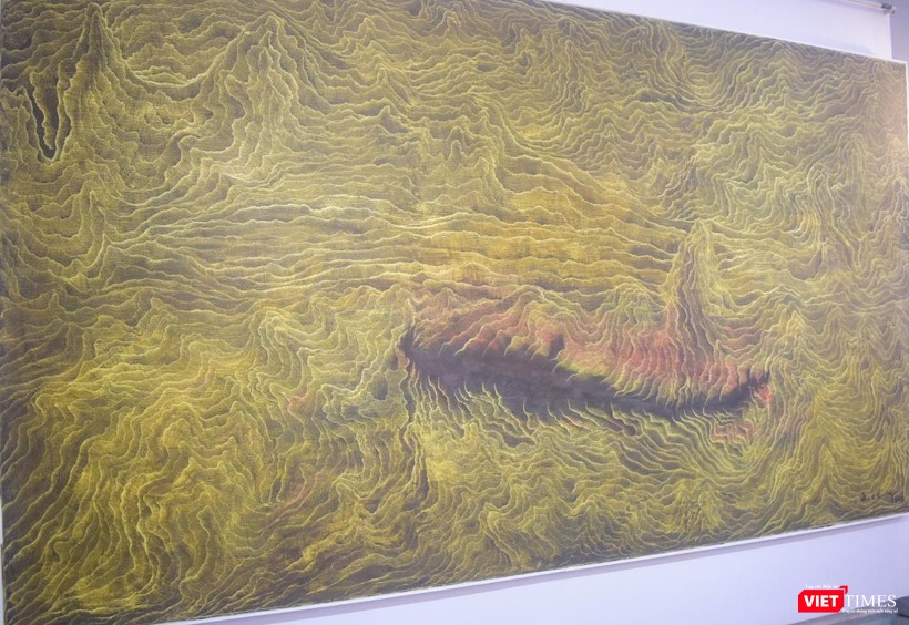 Bức "Trừu tượng 26" (khổ: 350x200), họa sĩ Đỗ Chung sáng tác năm 2018 Bức "Trừu tượng 26" (khổ: 350x200), họa sĩ Đỗ Chung sáng tác năm 2018