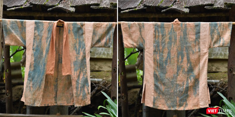 Với kỹ thuật nhuộm chồng lớp bởi củ nâu và màu chàm, những tấm vải cho màu sắc phong phú hơn 
