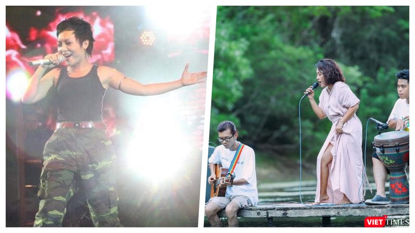 Ca sĩ Thái Thuỳ Linh tạm rời các buổi biểu diễn, lên đường vào Hà Tĩnh cứu trợ bà con vùng lũ (Ảnh: FBNV)