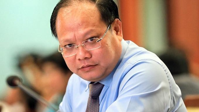 Ông Tất Thành Cang tại cuộc họp HĐND TP.HCM hồi tháng 4/2019. Ảnh: Hữu Khoa.