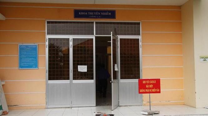 Khu vực cách ly, điều trị BN1552 tại BV Đa khoa Sa Đéc, Đồng Tháp (Ảnh: Cổng thông tin điện tử tỉnh)