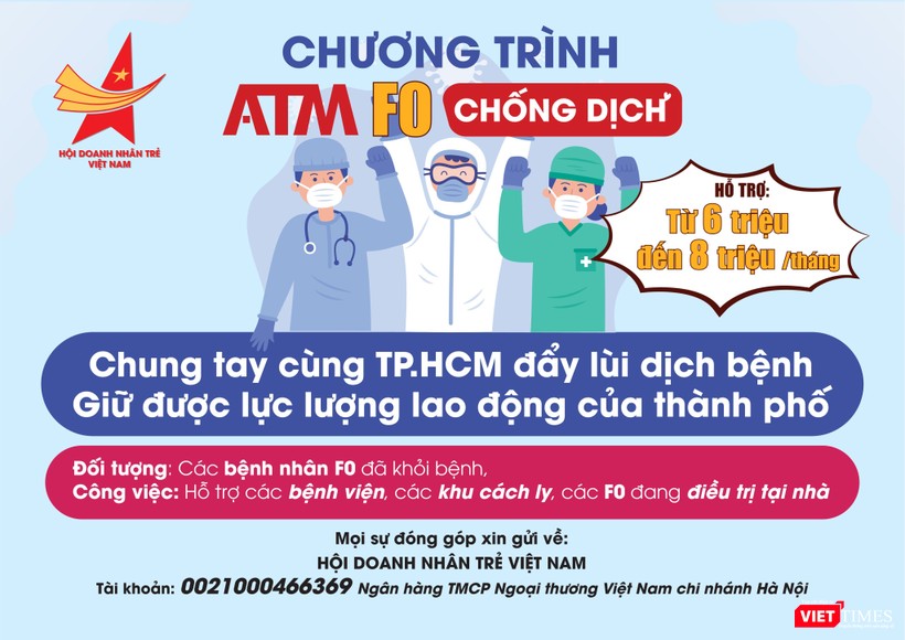 Chương trình ATM F0 chống dịch sẽ tuyển tình nguyện viên hỗ trợ các bệnh viện, khu cách ly, và cả các F0 đang điều trị tại nhà Chương trình ATM F0 chống dịch sẽ tuyển tình nguyện viên hỗ trợ các bệnh viện, khu cách ly, và cả các F0 đang điều trị tại nhà