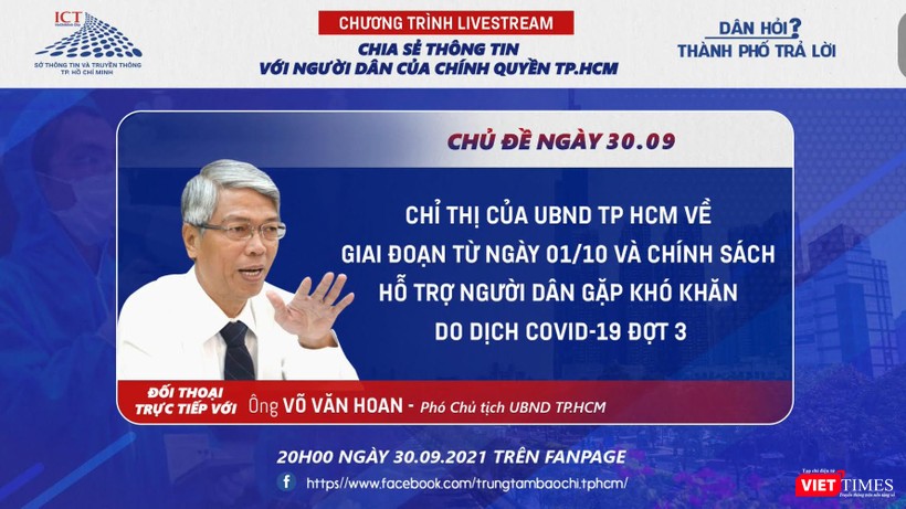 Phó Chủ tịch UBND TP.HCM Võ Văn Hoan trả lời trực tuyến, trả lời nhiều câu hỏi Phó Chủ tịch UBND TP.HCM Võ Văn Hoan trả lời trực tuyến, trả lời nhiều câu hỏi