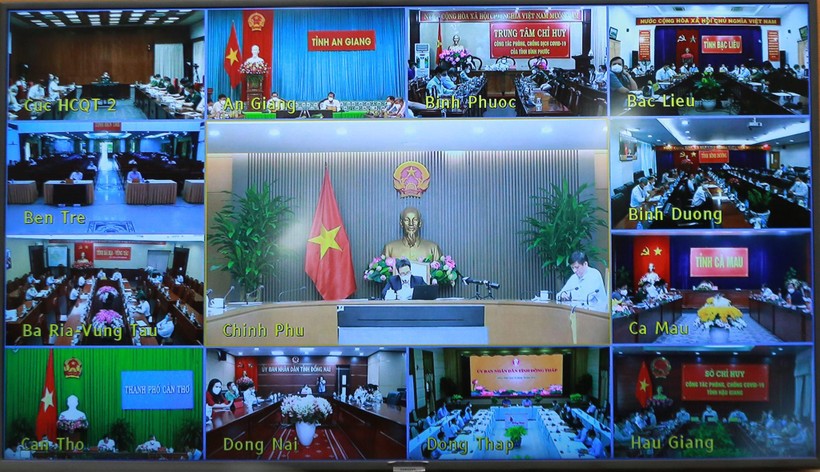 Chiều ngày 26/10, Cính phủ họp về công tác phòng chống dịch COVID-19 với các địa phương. Ảnh: Thông tin Chính phủ Chiều ngày 26/10, Cính phủ họp về công tác phòng chống dịch COVID-19 với các địa phương. Ảnh: Thông tin Chính phủ