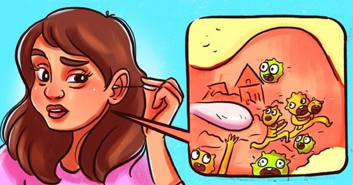 Dùng tăm bông ngoáy tai là một thói quen xấu cần loại bỏ ngay.