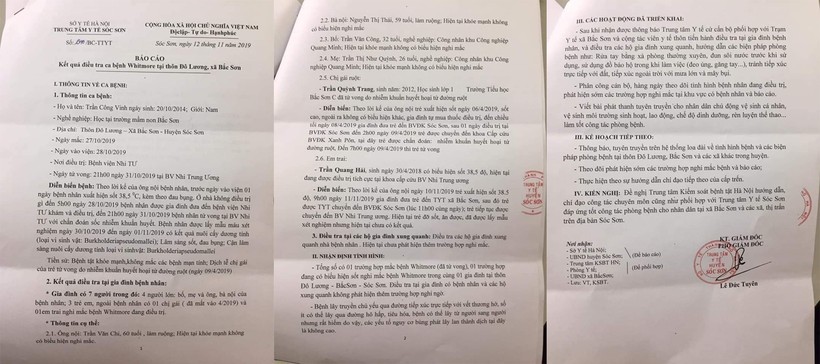 Báo cáo của Trung tâm Y tế huyện Sóc Sơn về trường hợp của gia đình ông C. Báo cáo của Trung tâm Y tế huyện Sóc Sơn về trường hợp của gia đình ông C.