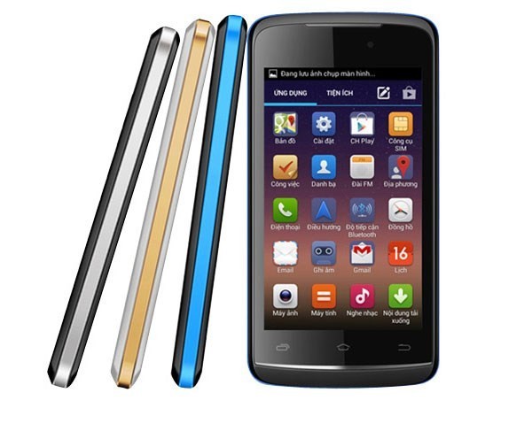 1. Wing Hero 40i - Giá bán: 980 nghìn đồng. Wing Hero 40i cung cấp cho người dùng bộ vi xử lý MediaTek MT6572 lõi kép 1.3GHz, RAM 512MB, bộ nhớ trong (ROM) 512MB chỉ còn trống vài MB, camera sau 5MP và camera trước 0.3MP, pin 1350 mAh, hỗ trợ 2 SIM và các