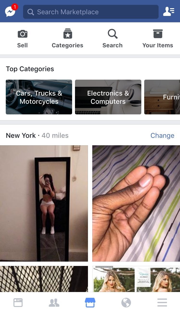 Một cô gái đang tạo dáng khiêu gợi để rao bán dịch vụ “người lớn”. Facebook cho biết những "văn hóa phẩm" hay "dịch vụ người lớn" không được phép đăng bán trên ứng dụng của hãng Một cô gái đang tạo dáng khiêu gợi để rao bán dịch vụ “người lớn”. Facebook cho biết những "văn hóa phẩm" hay "dịch vụ người lớn" không được phép đăng bán trên ứng dụng của hãng