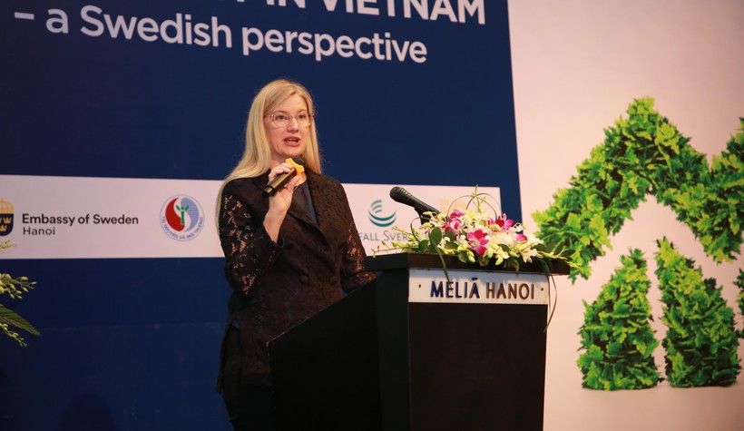 Đại sứ Thụy Điển, bà Ann Måwe cho biết Thụy Điển hướng tới một xã hội không rác thải và sẵn sàng chia sẻ kinh nghiệm với Việt Nam