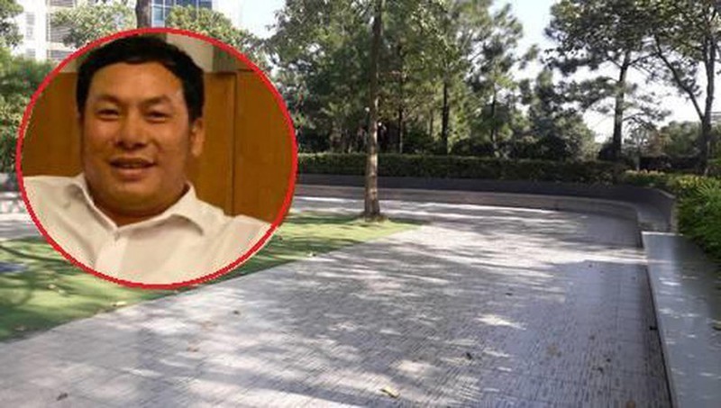 Chân dung ông Hà và khu vực cháu bé bị hành hung.