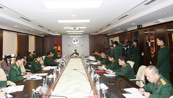 Toàn cảnh cuộc họp của Ban Chỉ đạo Bộ Quốc phòng. Ảnh: BQP. Toàn cảnh cuộc họp của Ban Chỉ đạo Bộ Quốc phòng. Ảnh: BQP.