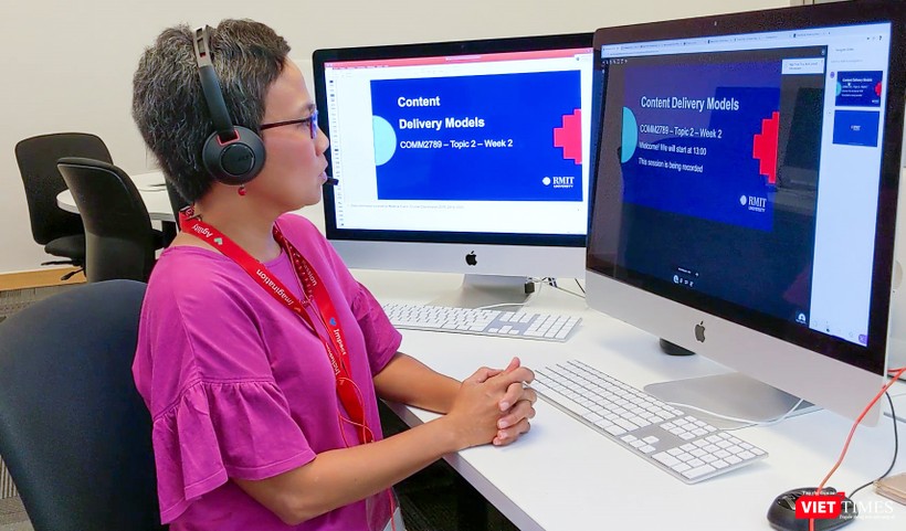 Không chỉ RMIT Việt Nam, các trường đều đã chuyển toàn bộ việc học lên môi trường online. Ảnh: 