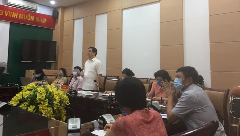 PGS.TS Lương Ngọc Khuê, Cục trưởng Cục quản lý Khám, chữa bệnh phát biểu tại buổi họp. Ảnh: Bộ Y tế.