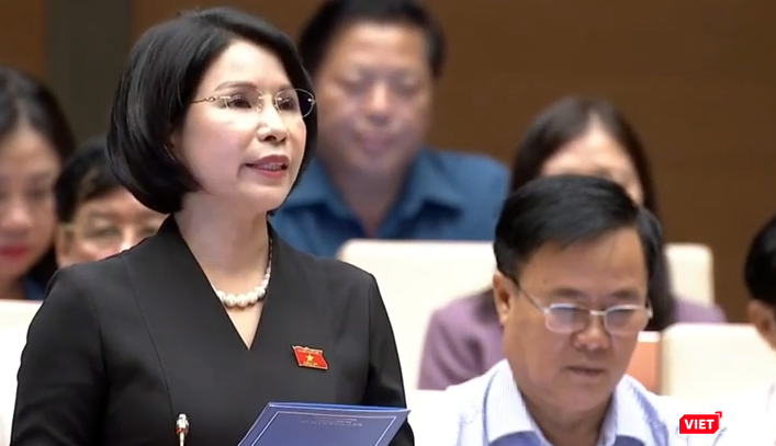 ĐB Trần Thị Nhị Hà cho rằng đây là dự án luật khó, tác động đến các lĩnh vực kinh tế, đời sống xã hội, đặc biệt đến công tác chăm sóc sức khỏe nhân dân.