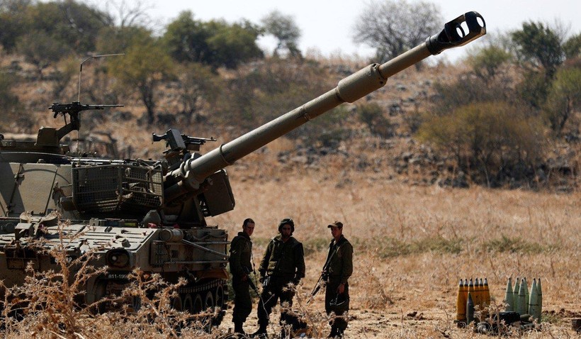 Binh sỹ Israel được triển khai tới thung lung Hula, khu vực gần biên giới Israel-Lebanon (Ảnh: EPA)