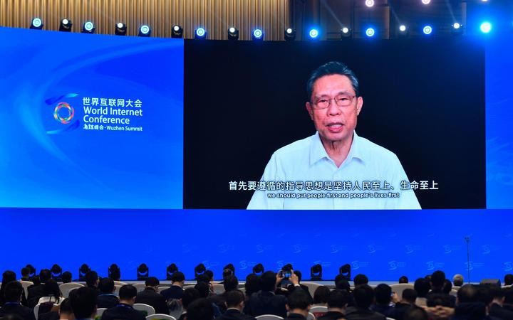 Ông Chung Nam Sơn phát biểu tại một hội thảo trực tuyến (Ảnh: Xinhua)