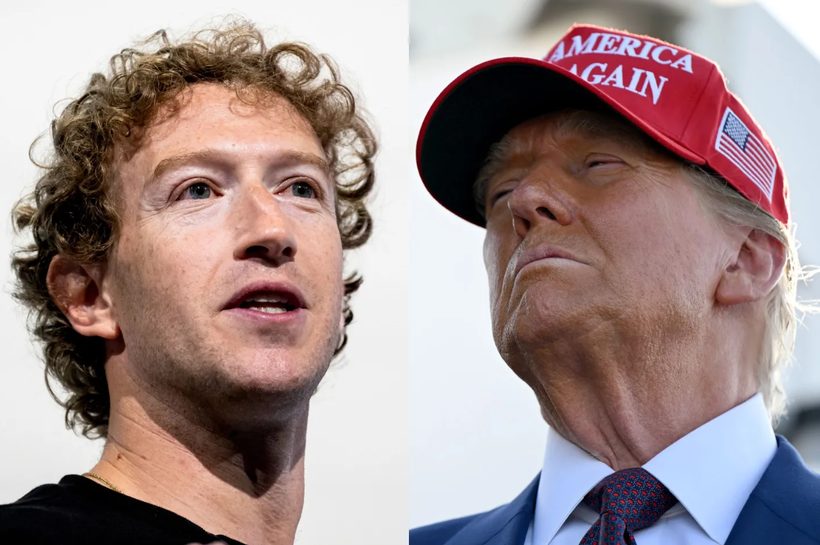 Mark Zuckerberg và Tổng thống đắc cử Mỹ Donald Trump. Ảnh: Fortune.