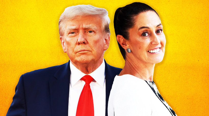 Tổng thống đắc cử Mỹ Donald Trump và Tổng thống Mexico Claudia Sheinbaum lao vào cuộc khẩu chiến kéo dài. Ảnh: DailyBeast.