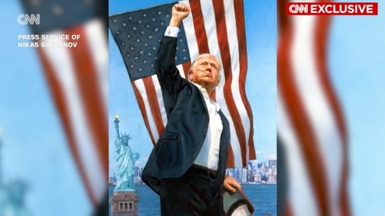 Bức chân dung Tổng thống Mỹ Donald Trump được kênh CNN tiết lộ. Ảnh: CNN.