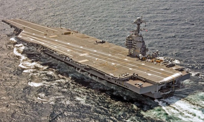 Siêu tàu sân bay USS Gerald Ford của Hải quân Mỹ. Ảnh: MW.