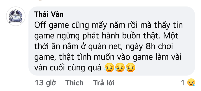 Game thủ tỏ ra tiếc nuối. Game thủ tỏ ra tiếc nuối.