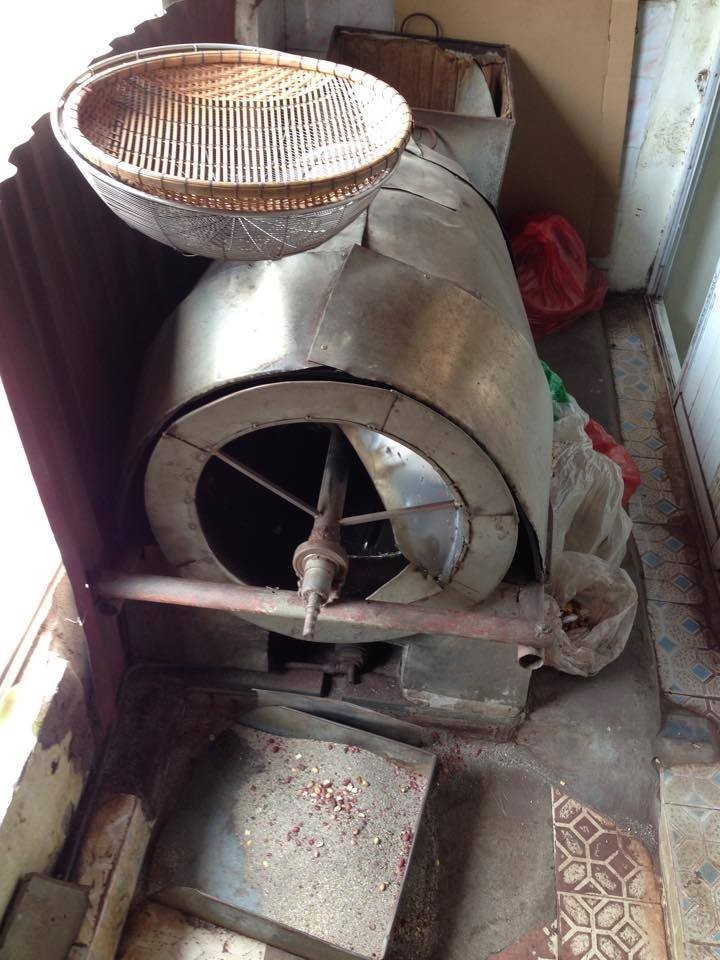 Nồi quay để rang lạc với cát