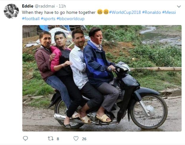 Khi mà những siêu sao xách valy lên đường về nước thì Harry Kane và các đồng đội có quyền mơ (Hình: hài hước trên facebook) Khi mà những siêu sao xách valy lên đường về nước thì Harry Kane và các đồng đội có quyền mơ (Hình: hài hước trên facebook)