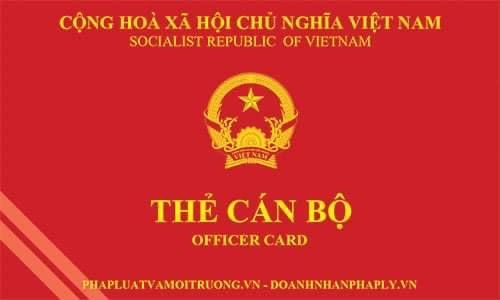 Mặt trước Thẻ cán bộ không khác gì Thẻ Nhà báo.
