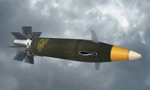 Đạn Excalibur N5 dùng cho pháo hạm Mỹ. Ảnh:Raytheon Đạn Excalibur N5 dùng cho pháo hạm Mỹ. Ảnh:Raytheon