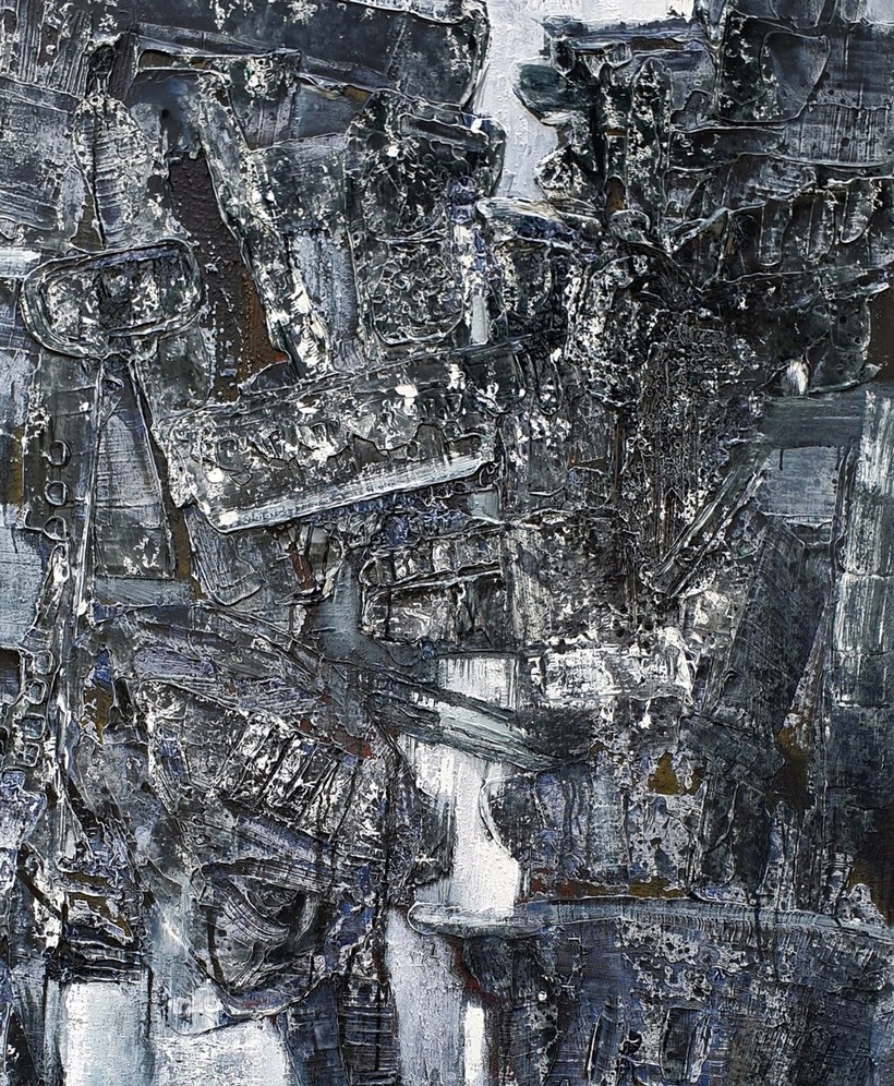 Tranh của họa sĩ Hùng Rô. Ảnh: HSCC