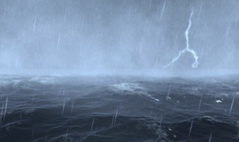 Mưa bão trên biển (Ảnh: Trung tâm Dự báo Khí tượng Thuỷ văn Quốc gia) Mưa bão trên biển (Ảnh: Trung tâm Dự báo Khí tượng Thuỷ văn Quốc gia)