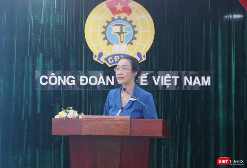PGS. TS. Phạm Thanh Bình – Chủ tịch Công đoàn Y tế Việt Nam (Ảnh: Minh Thuý)