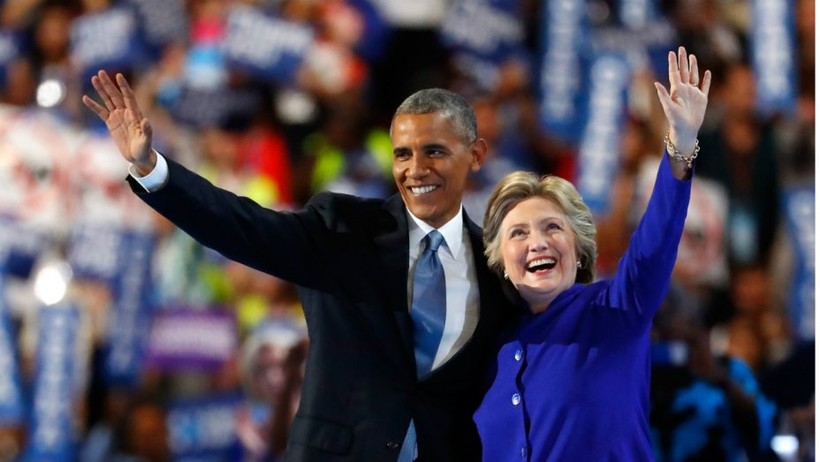 Ông Obama và bà Hillary Clinton.