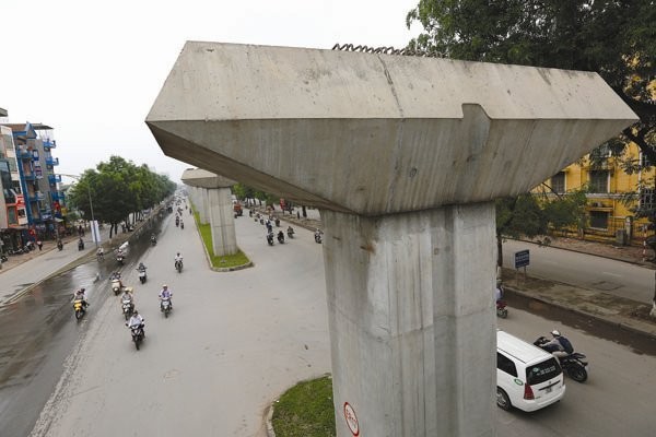 Đường sắt trên cao Cát Linh - Hà Đông vay vốn ODA Trung Quốc bị đội vốn và chậm tiến độ - Ảnh TL